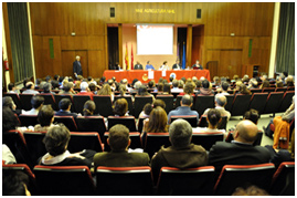 Sesión temática del Clúster de Agroalimentación y Salud en el Salón de Actos de la 
            ETSI Agrónomos (UPM)