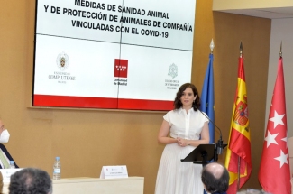 Convenio COVID-19 La presidenta de la Comunidad de Madrid, Isabel Daz Ayuso