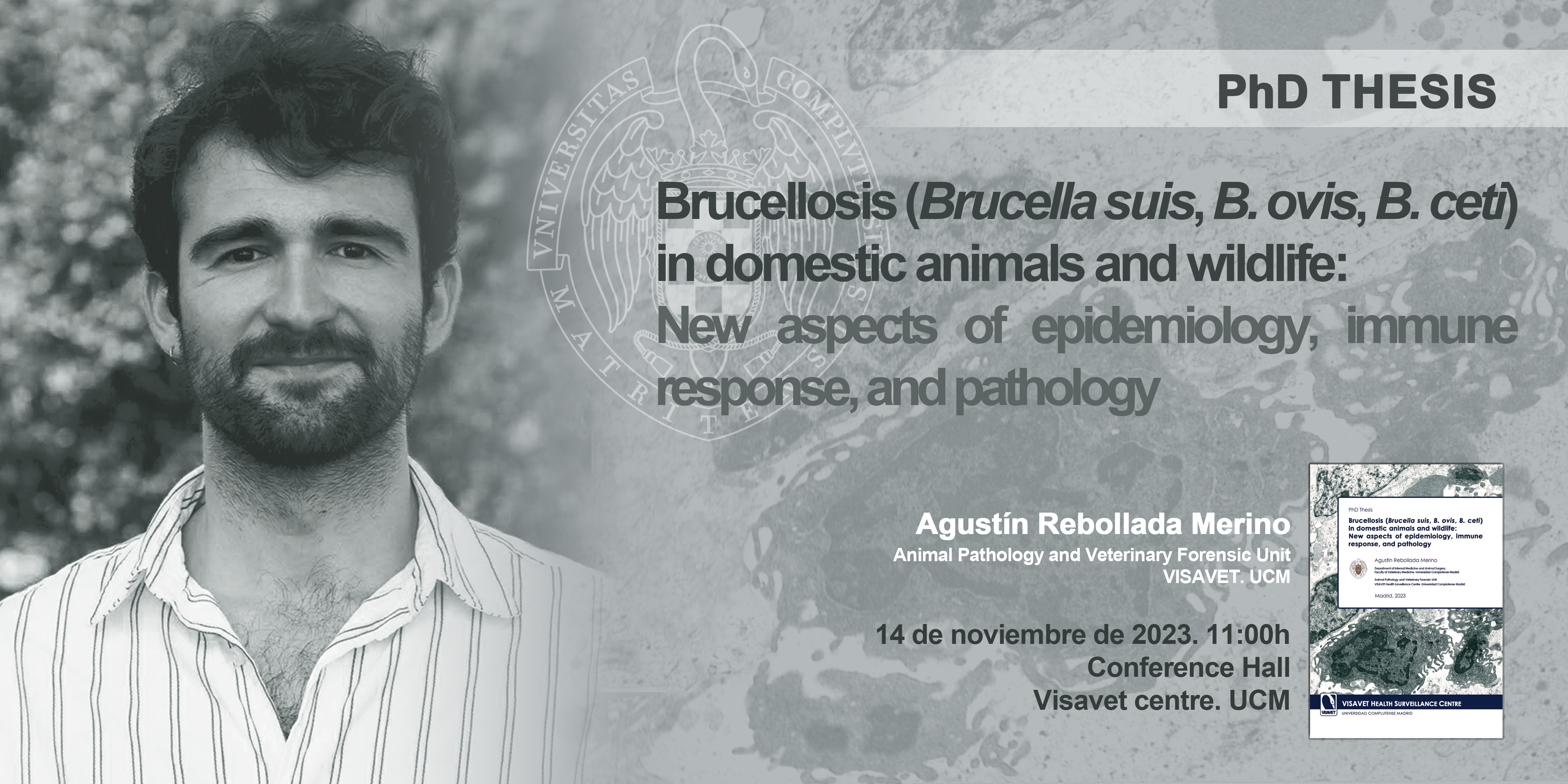 Agustn Miguel Rebollada Merino. Brucellosis (Brucella suis, B. ovis, B. ceti) in domestic animals and wildlife: New aspects of epidemiology, immune response, and pathology